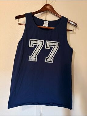 Port & Company Navy Sleeveless Tank Top with '77' Graphic